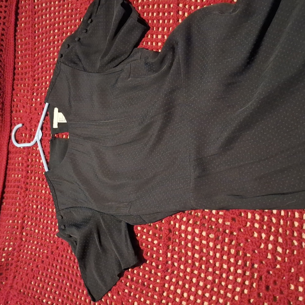 Black polka dotted H&M dress